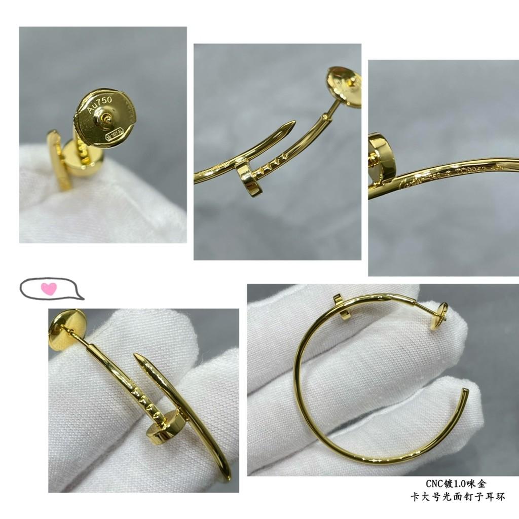 Popular Small Earrings for Men and Women Can Wear, Adding Rivet Elements Fashionable and Exquisite High-end Customized Electroplating 18k Gold 