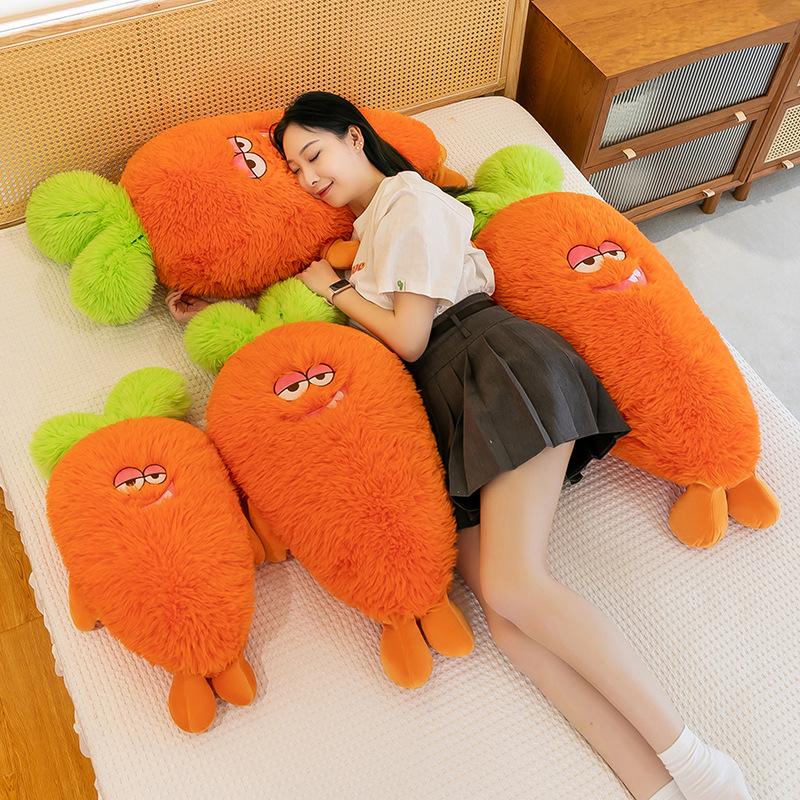 New Cute Long-haired Carrot Plush Toy Expression Monster Doll Ugly Cute Doll Birthday Gift