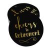 Inkdotpot Pack Of 100 Real Gold Foil Paper Tags Cheers To Retirement Favor Hang