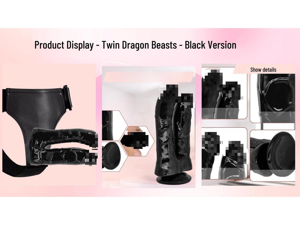 Double-Ended Female Masturbator with Yin & Anus Inserts - Dual Entry Simulated Phallus