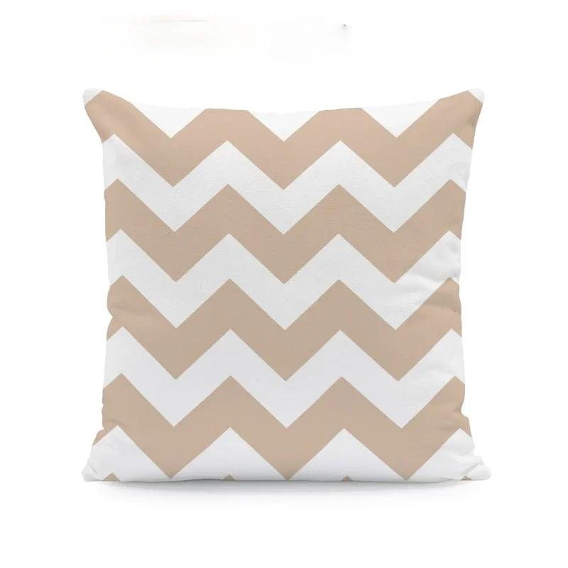 Fashion Beige Geometric Cushion Arrow Petal Lace Texture Cushion Pillow Cover 45X45cm Polyester Decor Living Room Pillowcase