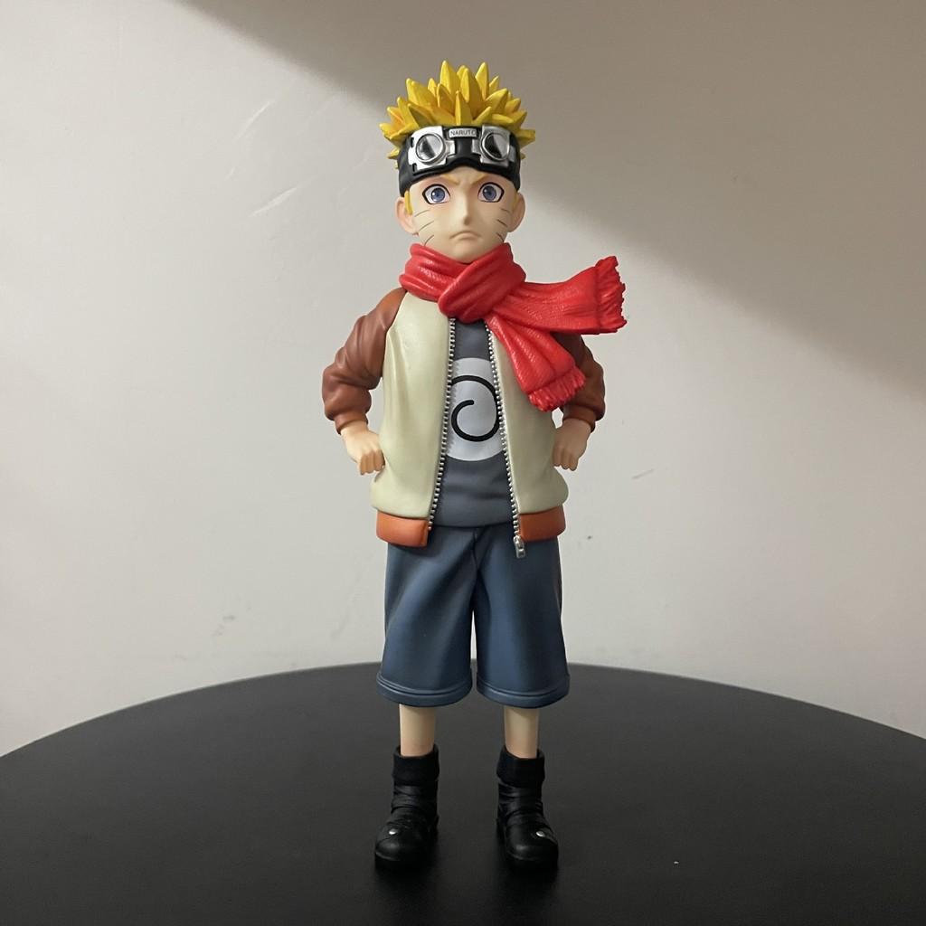 Figura de PVC Uzumaki Naruto Com Cabeça Dupla Intercambiável Para Colecionadores e Fãs de Anime
