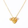 Fashion Heart Pendant Star Zirconia Gold Color Necklace Women's Trend Party Jewelry Accessories Gifts