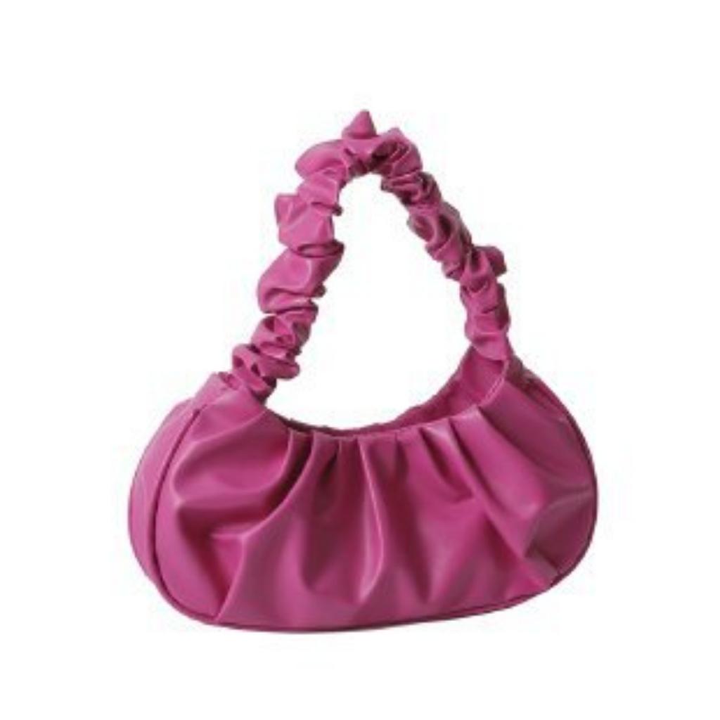 Bag Girl, Korean Version One Shoulder Dumpling Bag, French Bag, Fashionable Cloud Bag, Pleated Handbag, Armpit Bag