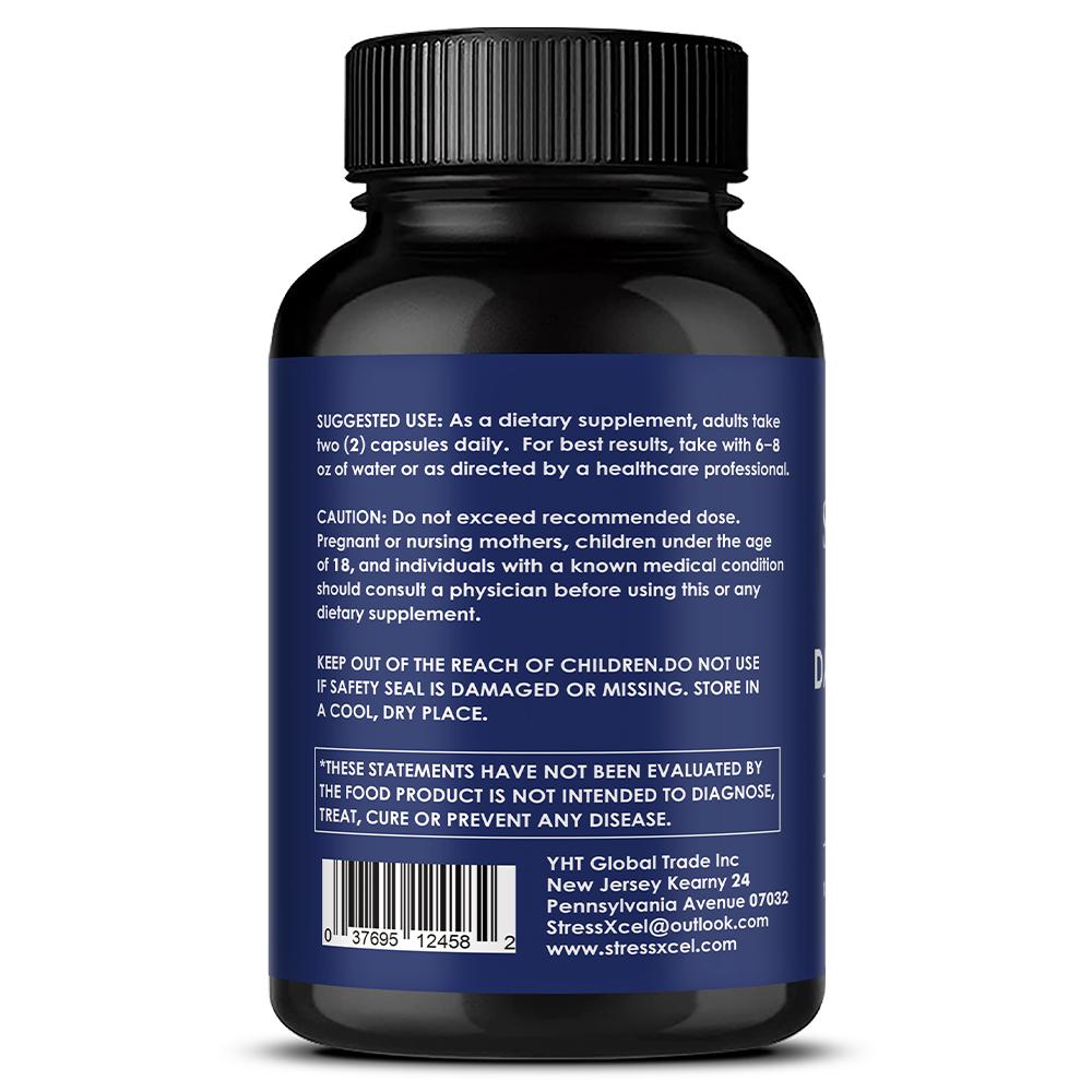 Benfotiamine Dietary Supplement, With Vitamin B12, Vine Tea Leaf Extract, 120 Capsules Per Bottle