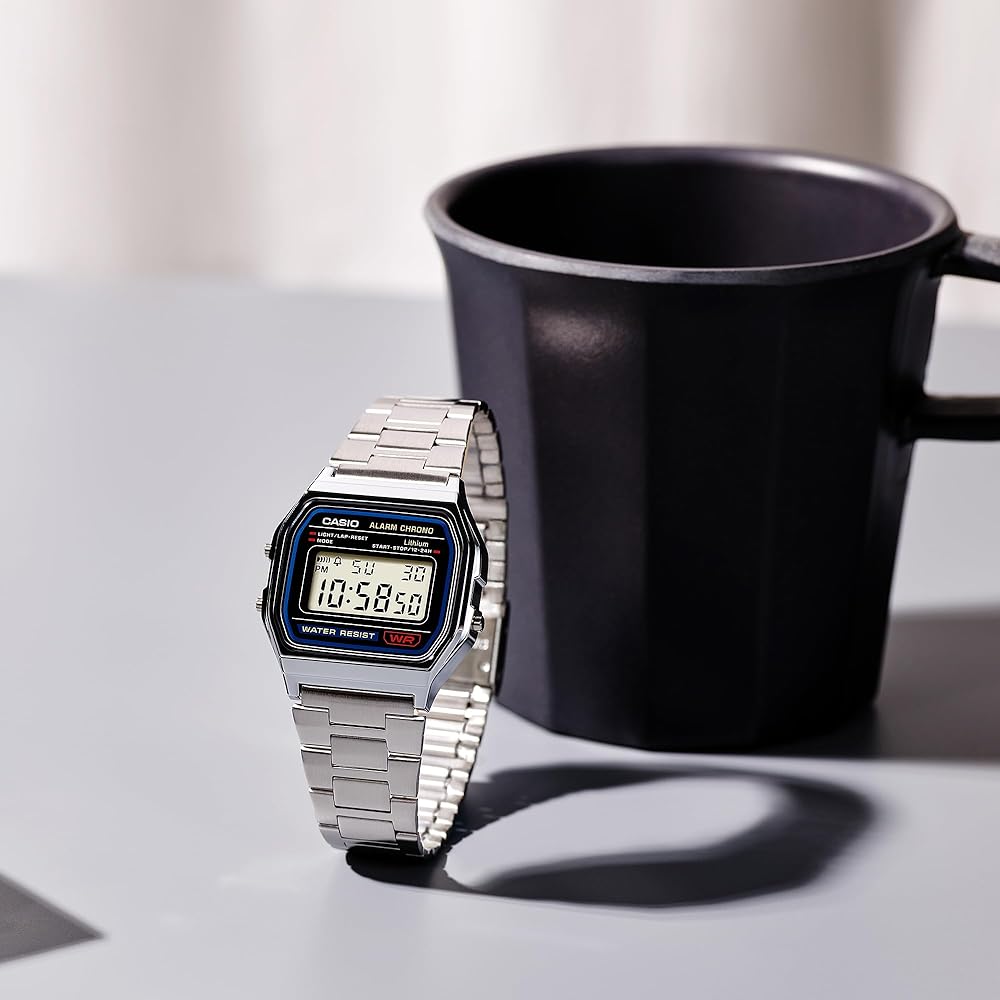 Casio Standard A-158WA-1 Men's Wristwatch Stainless Steel Digital Black 38mm