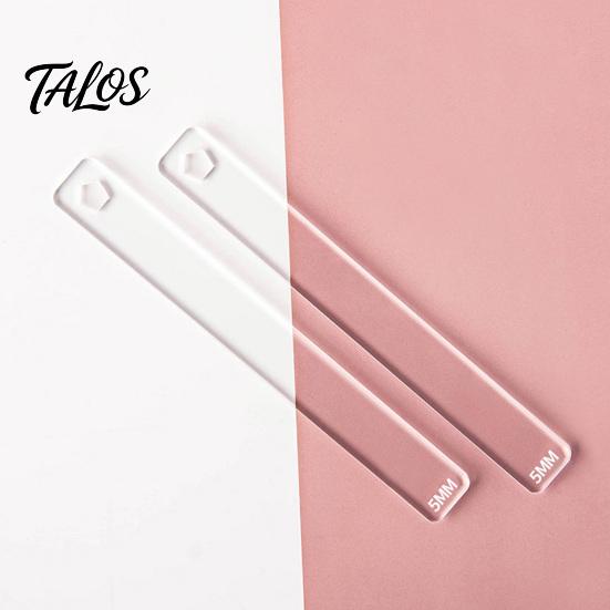 Acrylic Clay Depth Guide 1 Pair Polymer Guide, 2/3/4/5/6mm Pottery Rolling Pin DIY Tools Transparent Thickness Ruler for Rulers