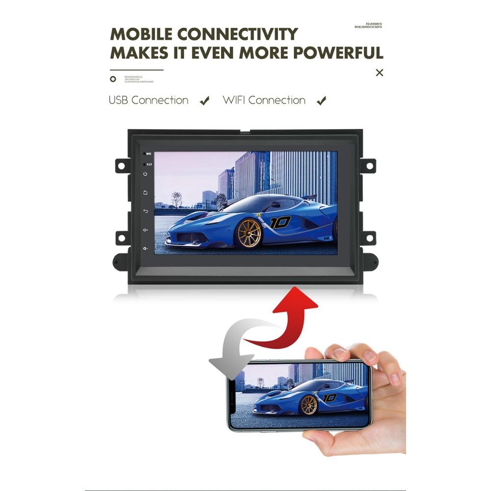 Car Radio with Wireless Carplay Android Auto for Ford F150 IPS Touch Screen GPS Navigation FAN MIC