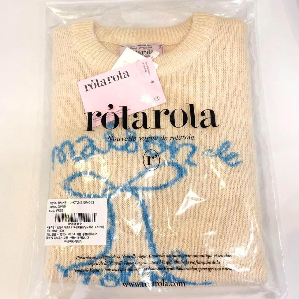 [USED] Korea-exclusive Rolarola Ribbon Sweater Worn by Sakura from Luseraphim