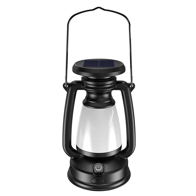 Rechargeable Retro Solar Camping Lantern: Outdoor/Indoor Decorative Desk & Emergency Light