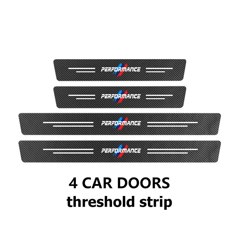 BBKN7 Car Sill Strip Texture Anti-scratch Protection Threshold Sticker For BMW E46 E90 F30 F10 F20 G20 E87 E60 F01 F02 G14 E83