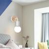 E27 Wooden Wall Lamp Holder Vintage Indoor Home Lighting Decor for Bedroom Dining Table Fixtures for Living Room