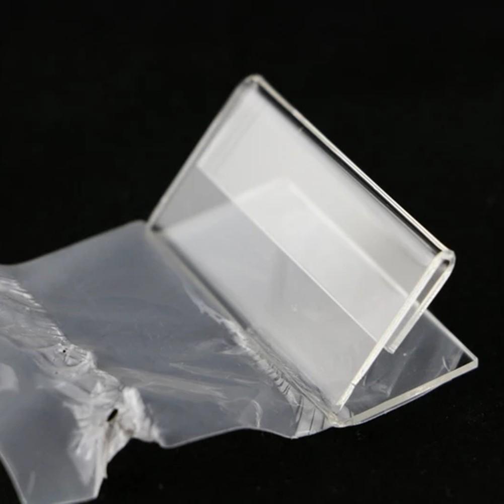 40/50 Stück Acryl Aufsteller 2x4cm Acryl Schilderaufsteller Visitenkarten Etiketten Etikettenhalter Wohnaccessoires Ständer
