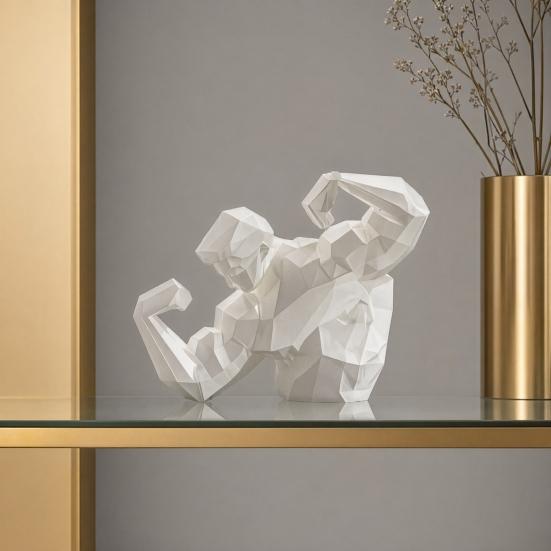 Muskulöser Mann Bodybuilder Statue, Männliche Oberkörperfigur, 3D Gedruckte Muskelmann Figur, Geschenke für Fitnessstudio-Leute, Männer