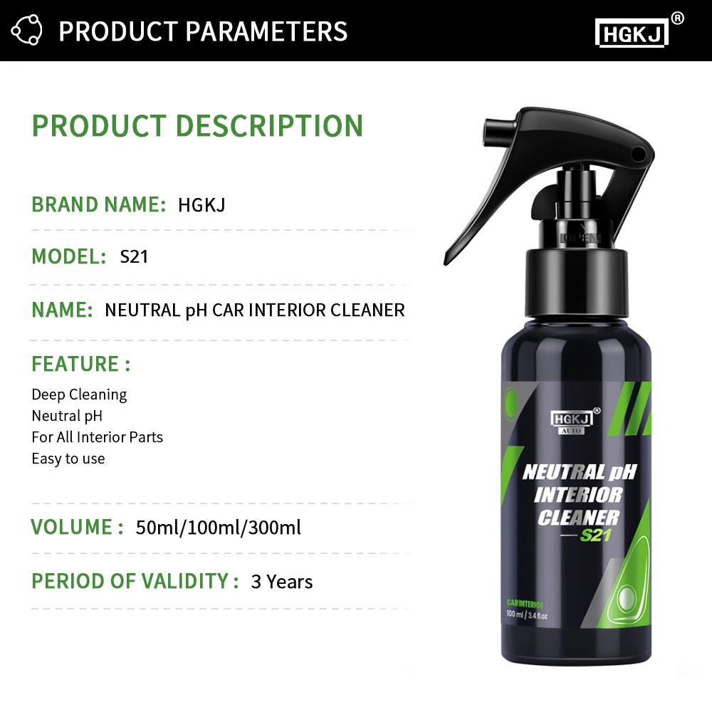 S21 Neutral Car Cleaning Interior Parts Plastic Refreshing Liquid Leather Repair Dry Foam Cleaner Spray Foaming Agent Clean