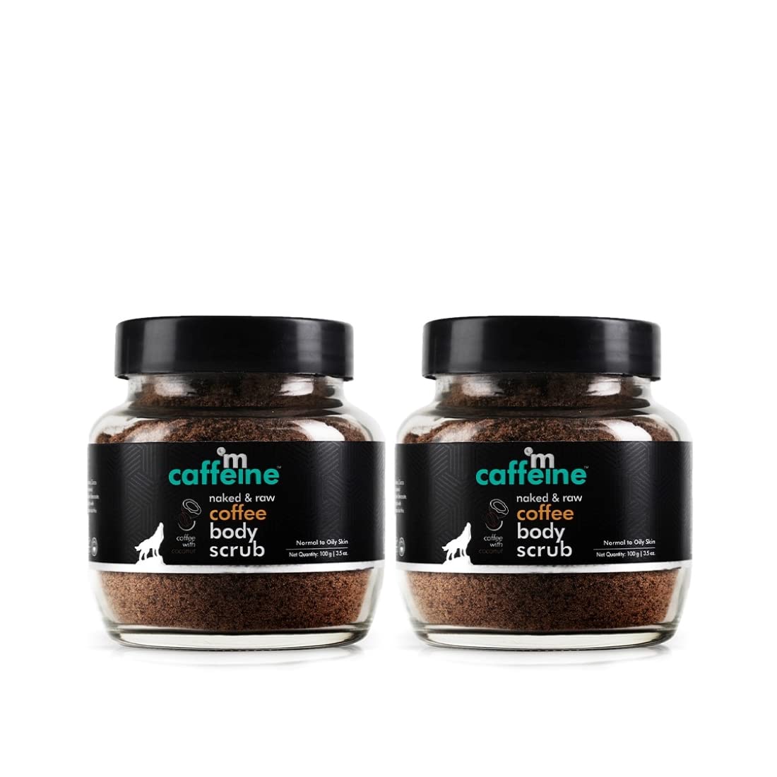 mCaffeine Exfoliating Coffee Body Scrub For Tan Removal & Smooth Skin Unisex 2 Pack 100G