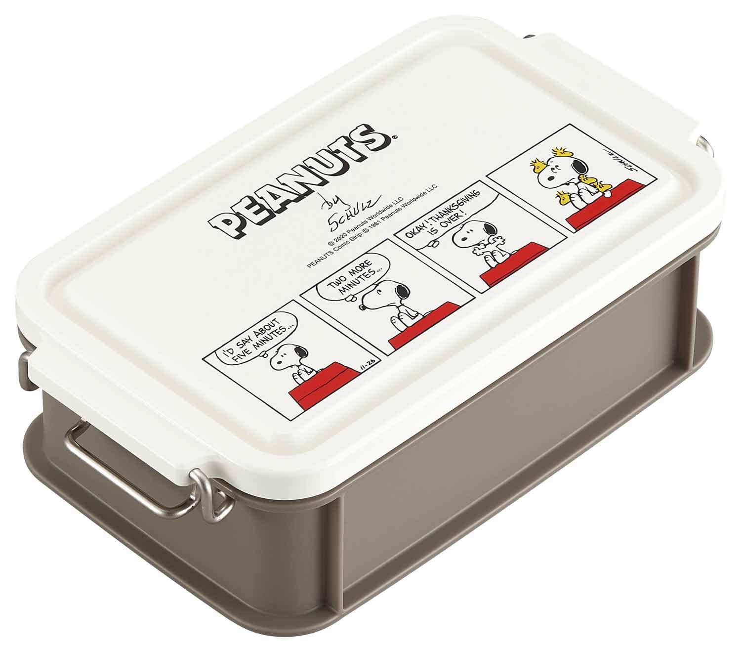 

OSK Bento Snoopy Peanuts Container Lunch 600ml Made in Dishwasher Box, & Box, [Divided/Stackable], Japan, Safe, CNT-600