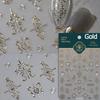 5D Floral Pattern Totems Vintage Gold Lotus Auspicious Colored Cloud Nail Art Sticker Chinese Self Adhesive Manicure Decal