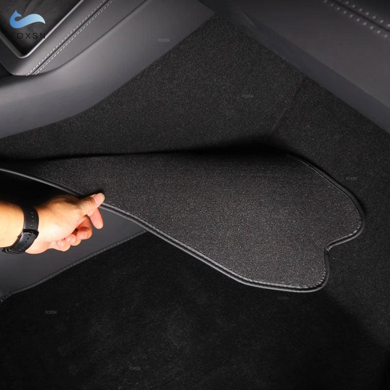 PU Leather Car Interior Center Console Gear Shift Panel Side Anti-Kick Pad For Tesla Model 3 Y Highland Juniper 2025