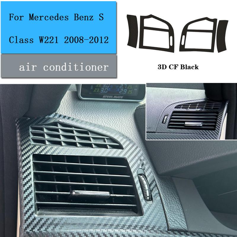 Car-Styling Carbon Fiber Car Interior Center Console Color Change Molding Sticker Decals For Mercedes Benz S Class W221 2008-12