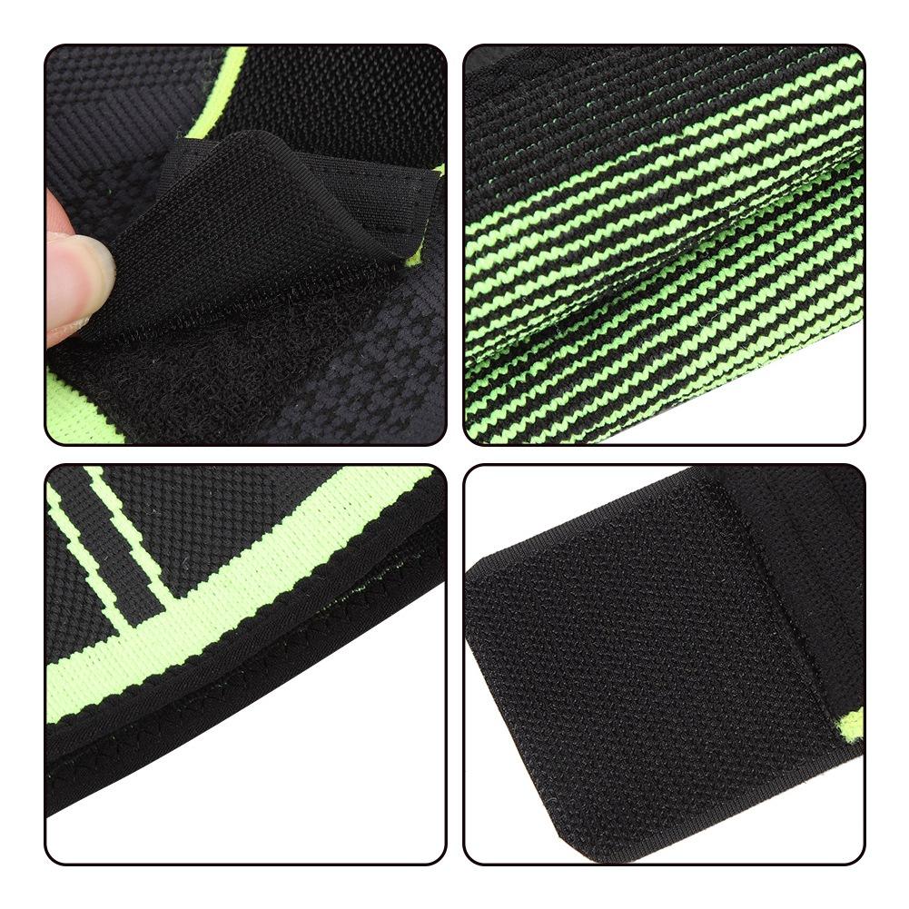 Knee Support Brace Guard Adjustable Band Knees Sleeve Protector Outdoor Indoor Sports Green L
