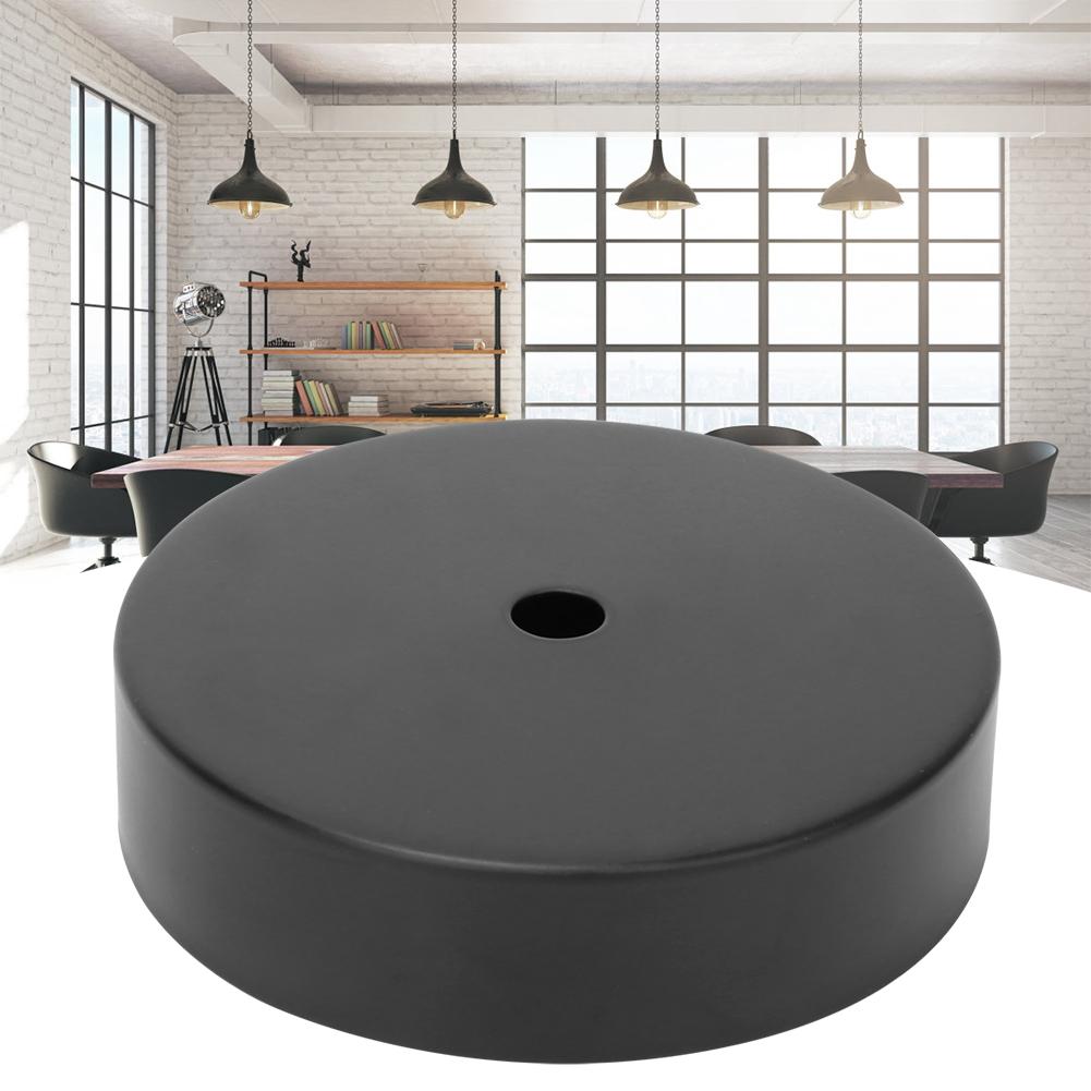 Aluminum Round Shape Ceiling Light Lamp Base Bulb Holder DIY Light AccessoriesBlack