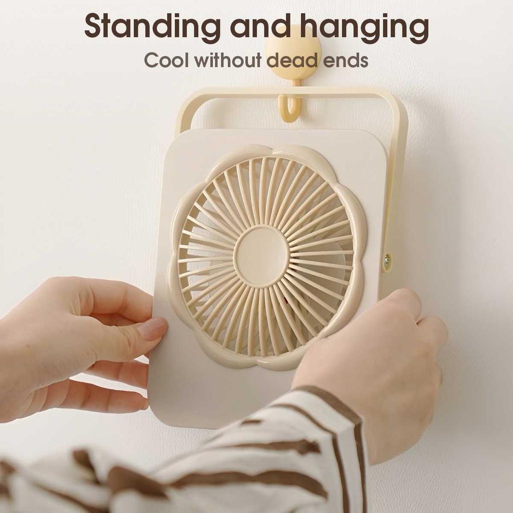 Portable Fan USB Desk Fan Fast Cooling Strong Airflow Quiet Operation Adjustable 4 Speed Wind Standing Ultra-thin Fans
