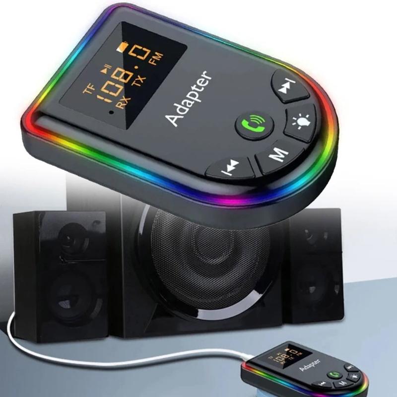 Portable Transmitter Receiver with LED Display TF Card Support AUX HIFI Sound Adapter for Car PC TV Headphones Speakers