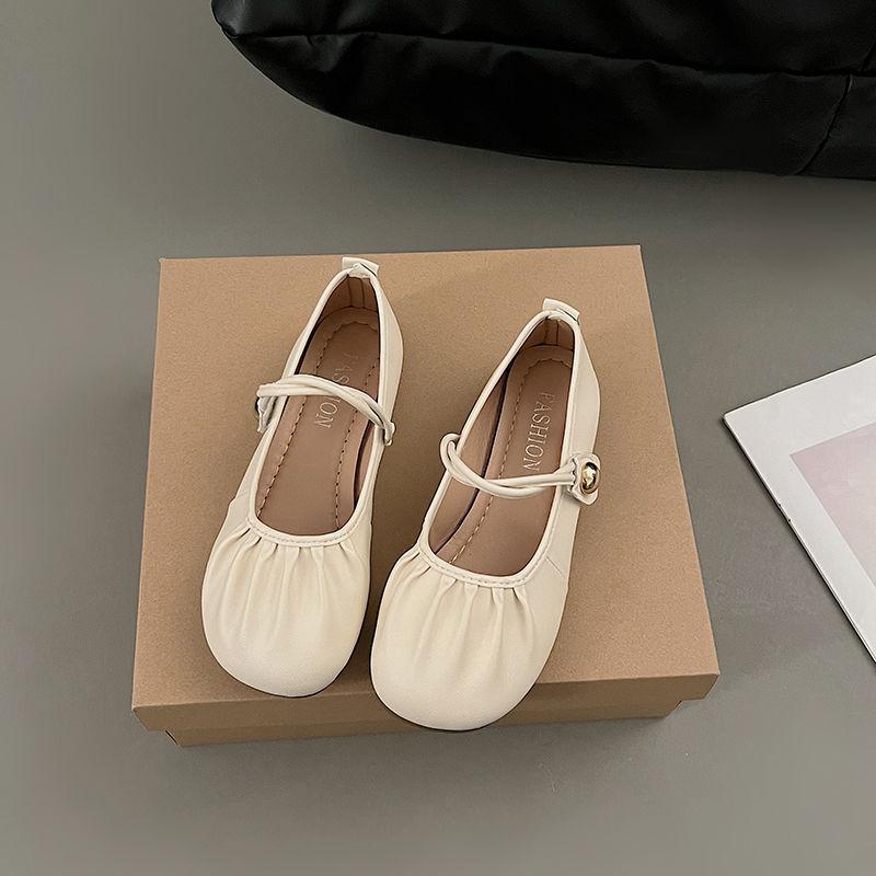 

Туфли Мэри Джейн на плоской подошве, женские, новые, летние, нежные, подходящие к юбке, с мелким вырезом, на мягкой подошве 40