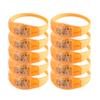 Pack of 10 LED Silicone Bracelets Flashing Light Up Wristband Accessory Adjustable Size Wrist Bands Jewelry for Party