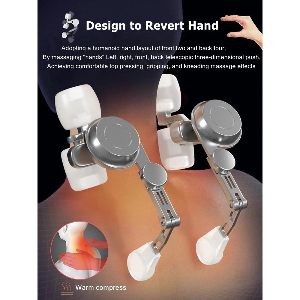 Wireless Hands-free Clamp Kneading Muscle Relax Pain Relief Massage Equipment Multi Angle Shoulder Neck Massager