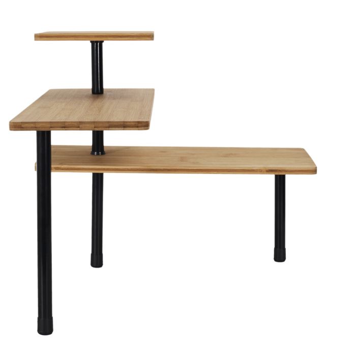 étagère - cook concept - modulable - 3 niveaux - bambou - marron et noir