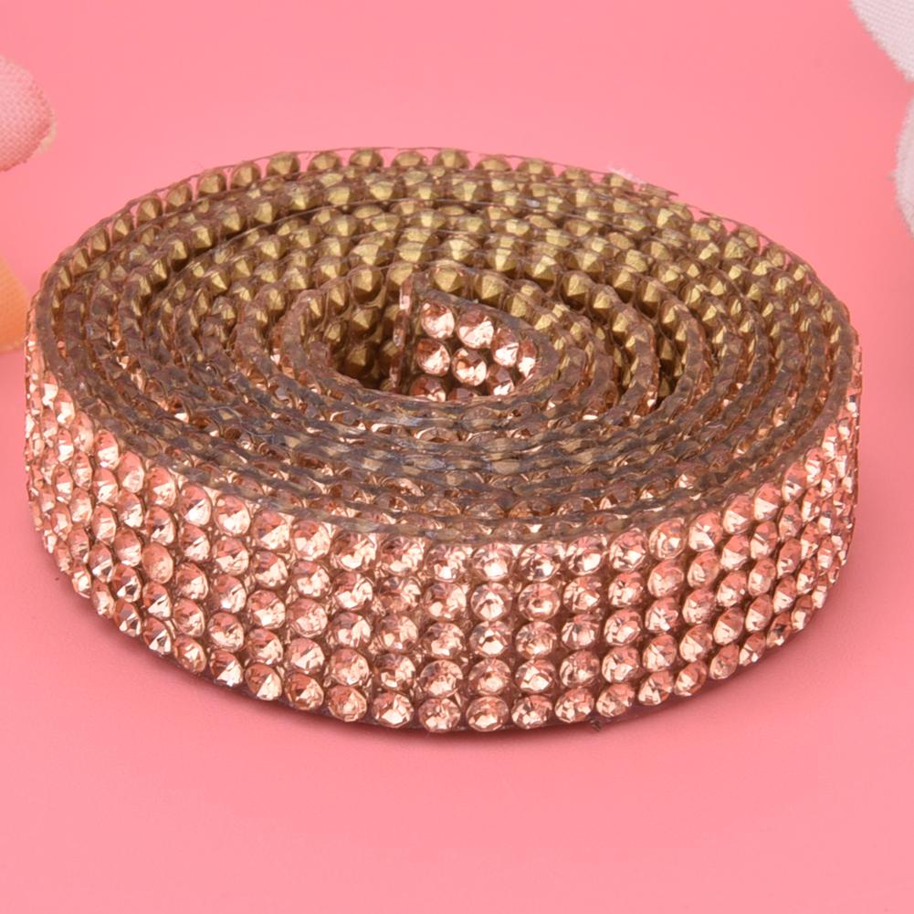 5 Fileiras 1m Fita de Strass Hot Fix Corrente de Cristal Guarnição Acessórios para Vestuário