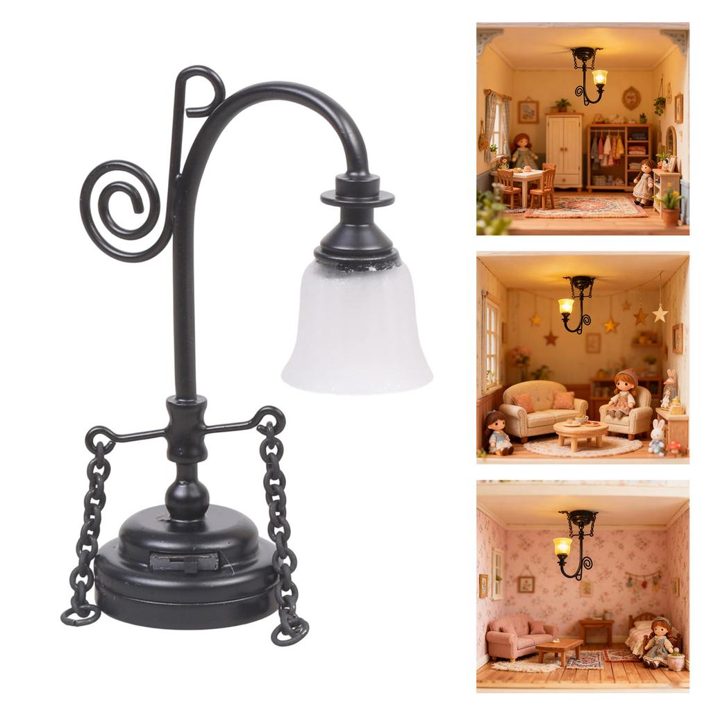 Living Room Ceiling Lamp Figure Model Realistic Chandelier Life Scene Doll House Pretend Game Furnishings