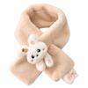 Autumn Winter Plush Outdoor Keep Warm Scarf Solid Color Toddler Scarf Boys Girls Plush Bunny Shape Neck Warm Scarves