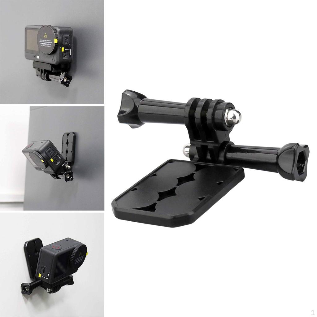 Action Camera Mount Holder,Easy Attach to Metal Quick Release Bracket Rotation Support for Car