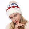 Women's Autumn Winter Plush Warm Knit Hat Chenille Soft Wave Wool Ball Wool Hat