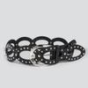 Vintage Art Style Wide Waist Belt With Irregular Design For Casual Wear