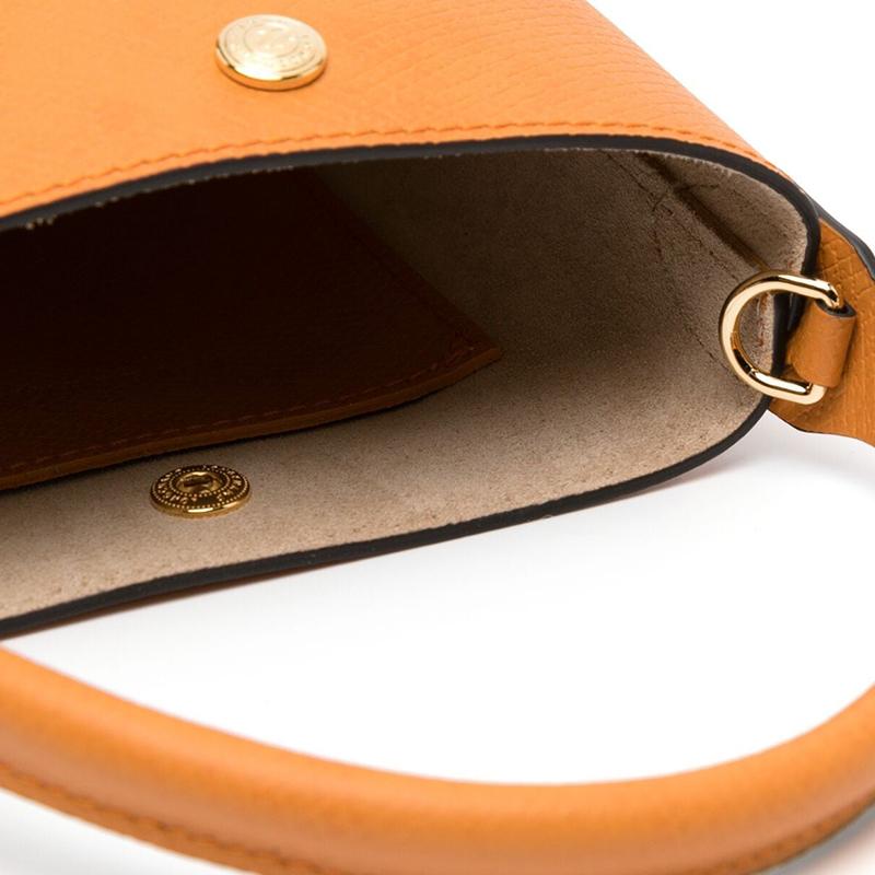 Longchamp Épure Embossed Logo Detachable Shoulder Strap Bucket Bag Women Handbags Light-Yellow 10213HYZ222