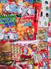 Assorted Japanese Candy Set with Shop Original Wet Wipes Great for Bulk Grab Food and Adults (120 Pieces) - Tasting, Buying, Birthdays, Surprises,