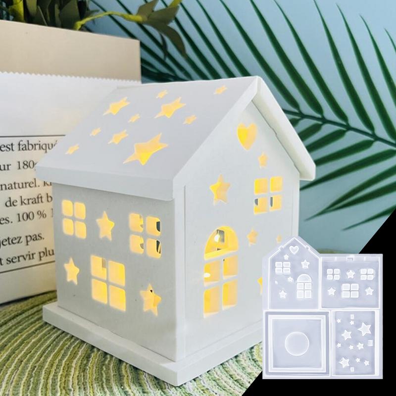 Silicone House Mold 3D Silicone Molds Resin Casting Moulds Resin Making Molds Craft Supplies Flexible For Birthday Children's Da