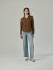 Koes Wool Hooded Knit Top_Brown