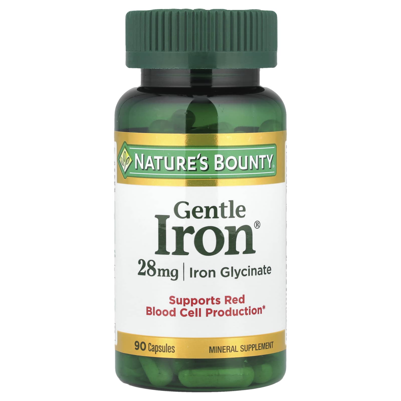 

Nature S Bounty, Gentle Iron, 28 Mg, 90 Tablets