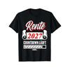 Men'S Retirement Countdown T-Shirt - Pension 2027 Tee With Loading Bar Graphic - Funny Retirement Gift For 2027 Retirees - Black Shirt With Red And