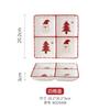Nordic Christmas Tableware Set, Santa Embossed Ceramic Plates Bowls, Stitched Sealing Canister Collection