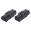 2Pcs IEC320 C14 to IEC320 C21 Power Adapter IEC320 C14 to C21 PDU UPS Extension Power Plug Adapter 10‑15A 125‑250V