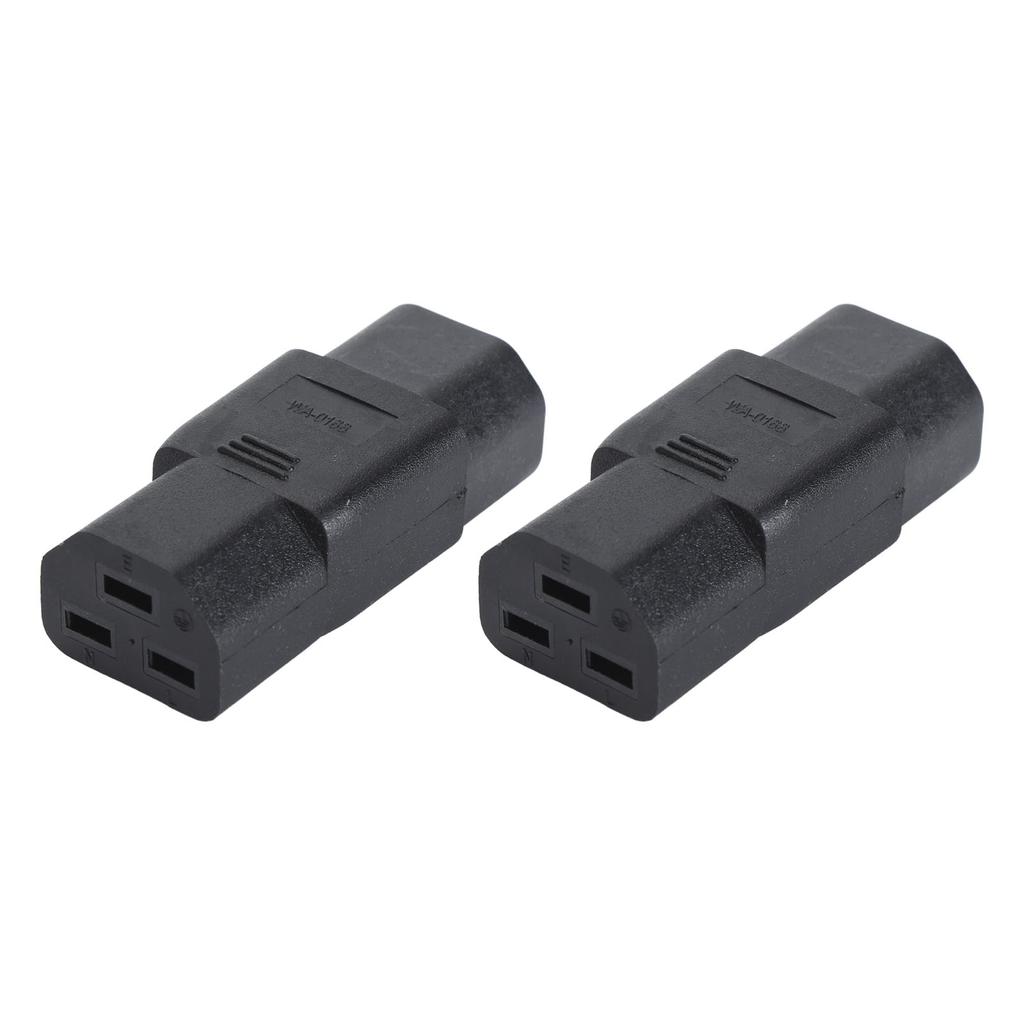 2Pcs IEC320 C14 to IEC320 C21 Power Adapter IEC320 C14 to C21 PDU UPS Extension Power Plug Adapter 10‑15A 125‑250V