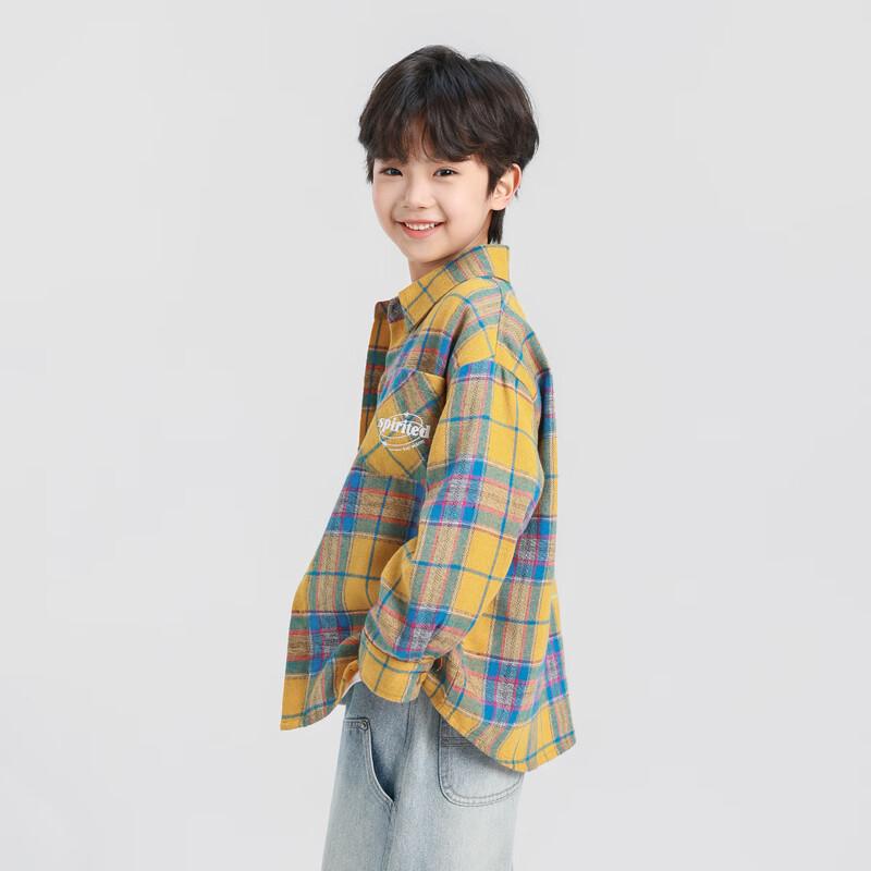 Boys' Plaid Long-Sleeve Casual Shirt