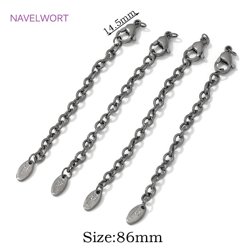 

5/10Pcs/Lot Extended Tail Chain 18K Gold Plated Extension Chain With Lobster Clasps For Jewelry Making DIY Bracelets Accessories 5 pieces