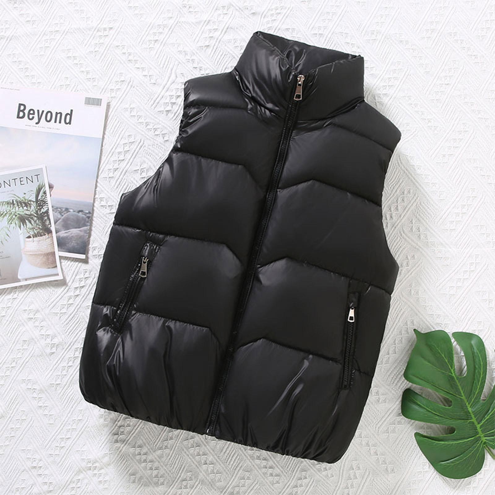 

Женский однотонный жилет из хлопковой парусины Женская хлопковая куртка-топ L чёрный